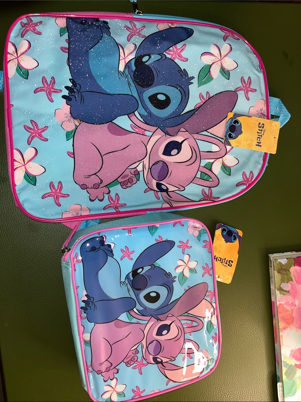 Disney Kids Backpack and Lunch Bag Set - Blue, Pink